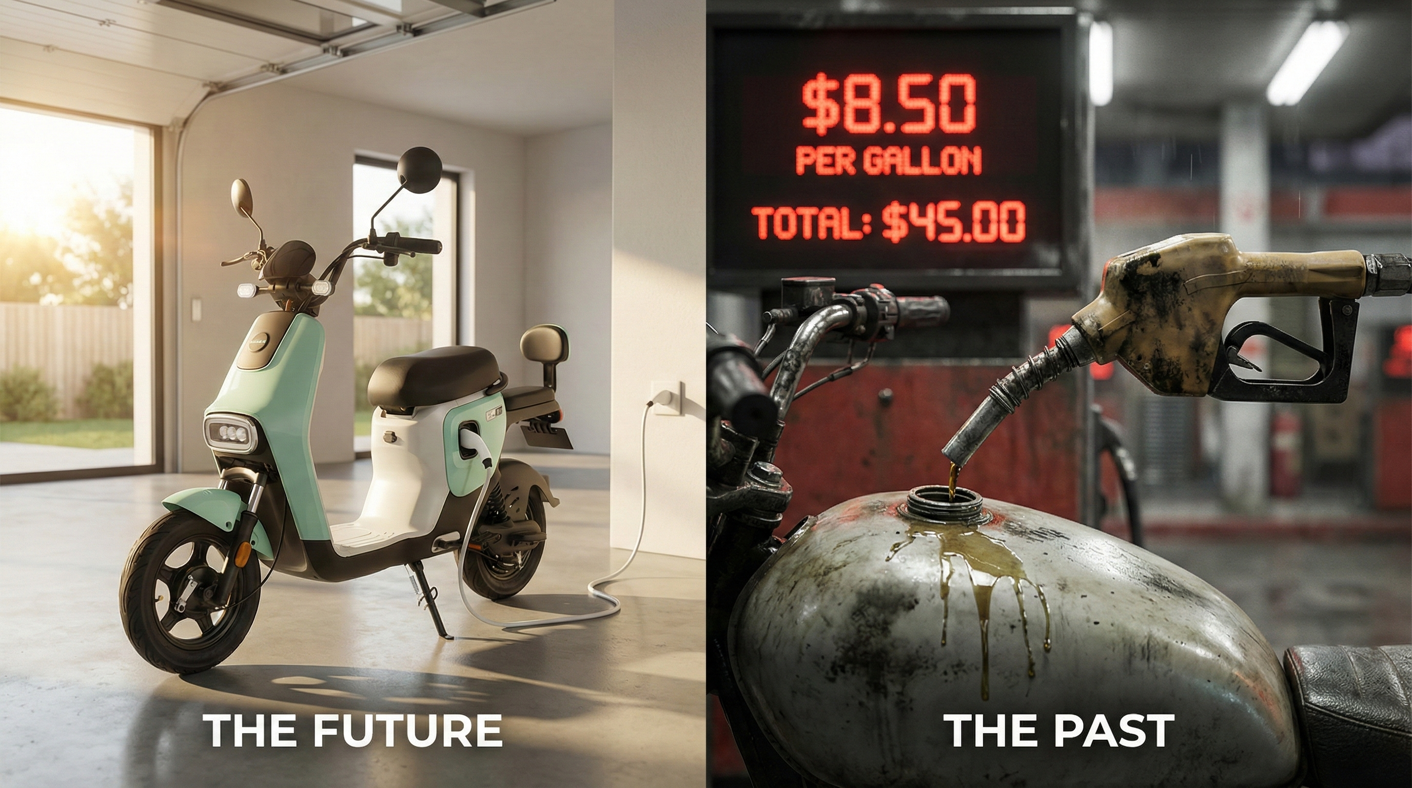 biaya-charge-sepeda-motor-listrik-sanken-vs-bensin