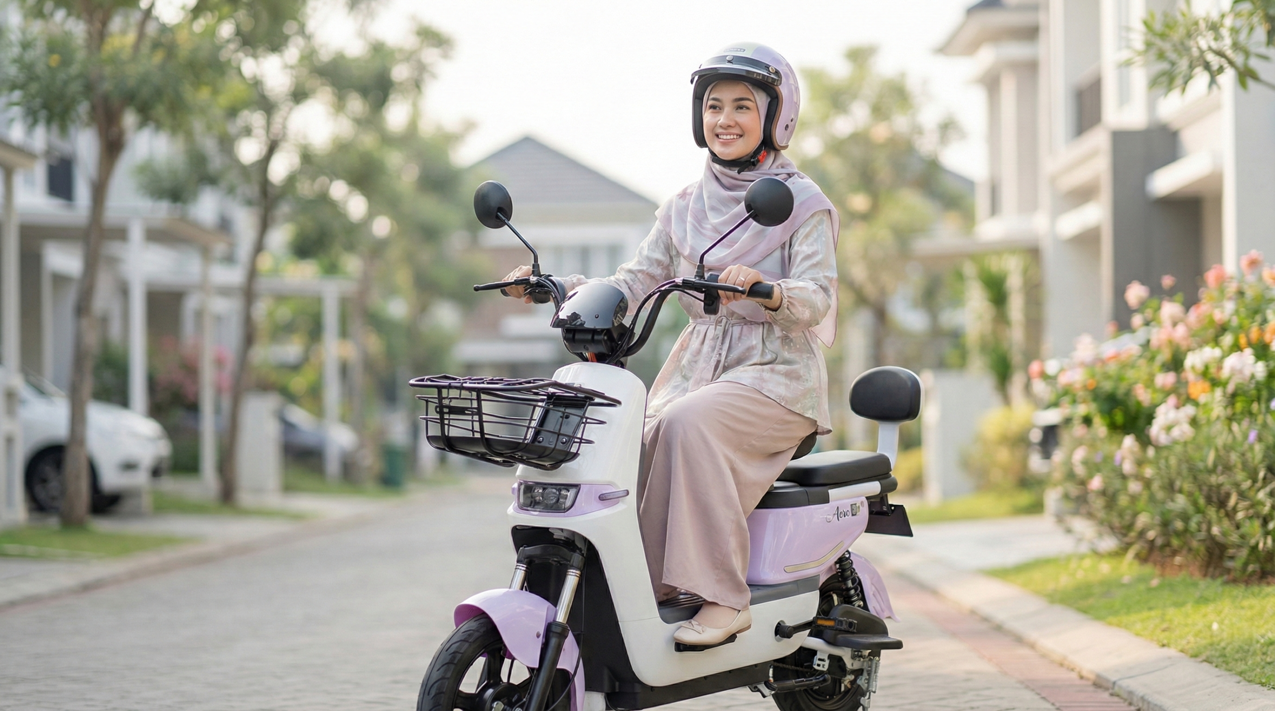 nyaman-mudik-lokal-idul-fitri-dengan-baju-lebaran-pakai-motor-listrik
